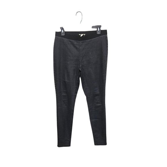 Eileen Fisher Pants - Eileen Fisher Black/Grey Denim Pull-on Stretch Leggings Size Small Elastic Waist